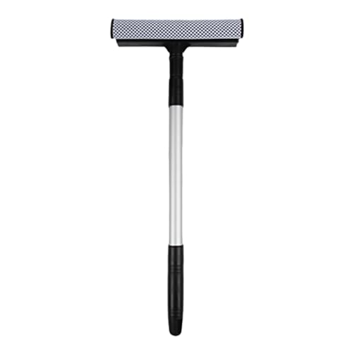 Limpiacristales, limpiador telescópico 2 en 1 con cepillo integrado, limpiador de cristales para la casa - Para coche, SUV, camión, cristal parabrisas, casa, baño, azulejos,
