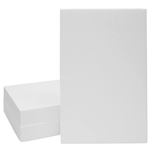 Rectangular Foam Blocks - Easy-to-Carve Sculpting Foam - Diorama Base Rectangles for Model Displays - Versatile Craft Pack for DIY Craft - Pack of 3, 17 x 11 x 2 in, White - Image 8