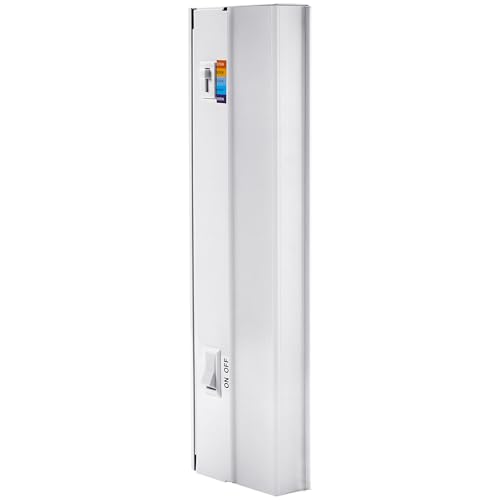 Image of Maxxima 12 in. Hardwired LED Under Cabinet Light - 300 Lumens, 5 CCT, Color Temperature Slide Control, 2700K /3000K /3500K /4000K /5000K, Kitchen and Indoor Lighting Fixture, White, On /Off Switch