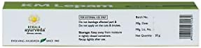 Kerala Ayurveda KM Lepam - 20 g (Pack of 2) | Headache Relief Balm | Ayurvedic Balm for Headache | 100% Ayurvedic | With Sallaki, Aloe Vera, Kapoora, Original Beeswax | 20g X 2