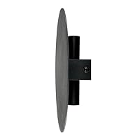 Licht-Erlebnisse Wandleuchte rund Ø 20 cm extra flach T: 4,5 cm Modern Metall Schwarz G9 Wandlampe Flur Wohnzimmer – Ansicht 3