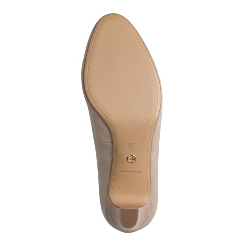 Tamaris Damen Klassische Pumps, Frauen Pumps,TOUCHit-Fußbett,klassisch,Nieten,Schleifen,Strass-Steine,schwarz,braun,blau,grau,Ivory,42 EU – Ansicht 5