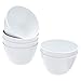 Amazon Basics Round Melamine Bowl, 8 oz, White, 6 Piece...