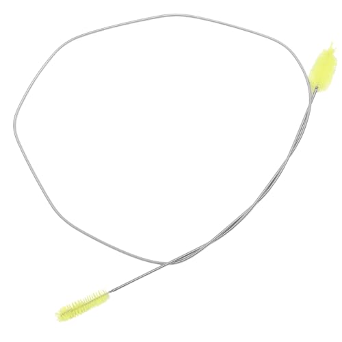 Anneome Multi-Functional 304 Stainless Steel Spring Brush Fish Tank Cleaning Brush Flexible Drain Brush Tube Cleaner Yellow