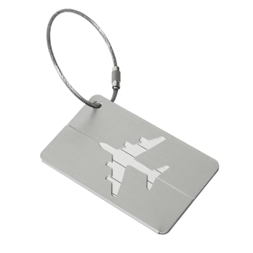 Tag Para Mala Bagagem Bolsa Mochila Viagem Identificador Seguro (Prata)