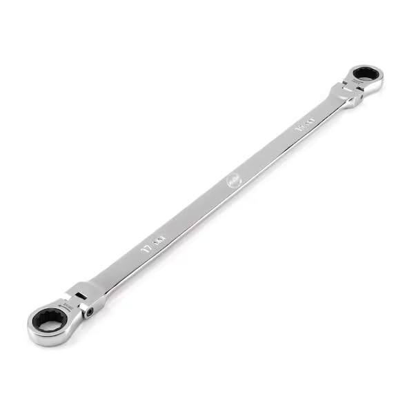 MOLLIFII 17 x 19 mm Long Flex 12-Point Ratcheting Box End Wrench, Mfr: WRB36417-A