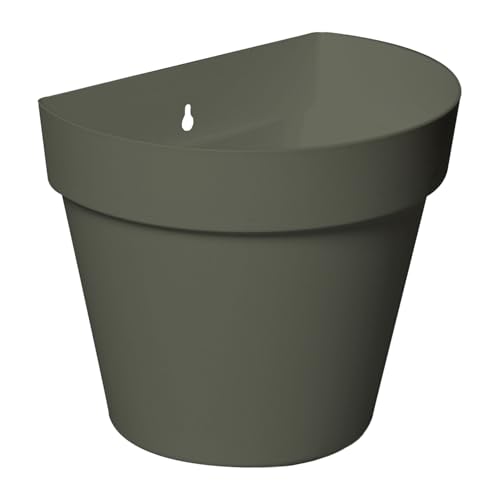 colourliving Pflanzkübel Blumentopf Rio | Pflanzkübel Robuster Übertopf oder Wand Blumentopf |aus Kunststoff, (Olive, 28x20x23cm Wand)