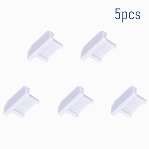 Image of 5 PCS Micro USB Port Anti-dust Plugs, Silicone Covers Caps Stoppers, Port Protector for PC Laptop Notebook Computers, Other Devices, 0.26 x 0.09 (LxW)