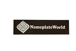 NameplateWorld Personalized Designer Wooden Nameplate with Silver