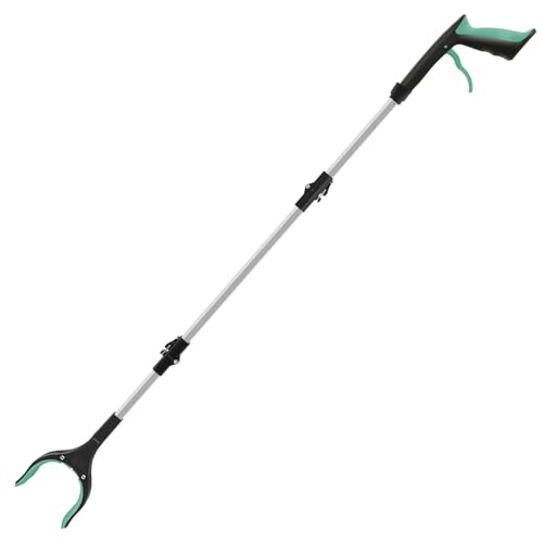 PPQIRU 2 uds Extensor de Pinza Plegable Herramientas manuales recogedor de Basura recogedor de Basura Plegable portátil Herramientas de Recogida con mandíbula Antideslizante(Green)