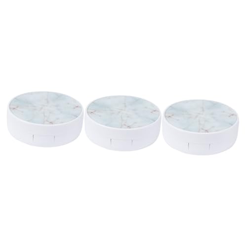 3 Pezzi Contenitore Inseritore Specchio Rimozione Custodia Strumento Kit Applicatore Supporto Da Viaggio Per Occhi Bianca