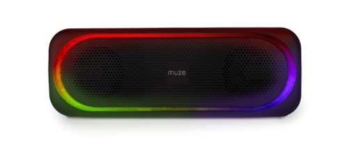 Sakar MUZ6005 Bluetooth Speaker with Multi-Color Lighting Around Grill - Black