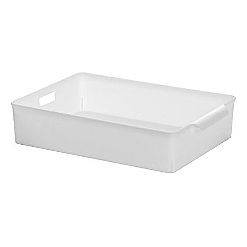 バスケット Ａ４サイズ収納可 ２３．８×３４×高さ７．３ｃｍ ホワイト