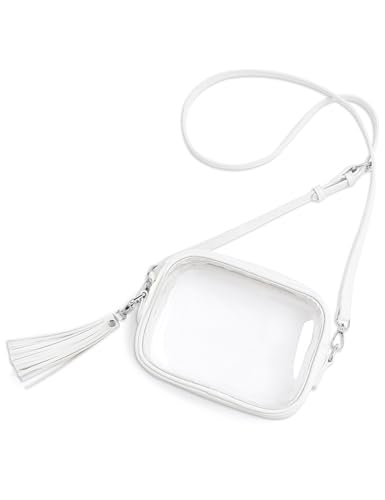 Image of Yarnic Clear Bag Stadium Approved, PVC Transparent Crossbody Purse Small Clear Crossbody Bag with Adjustable Shoulder Strap