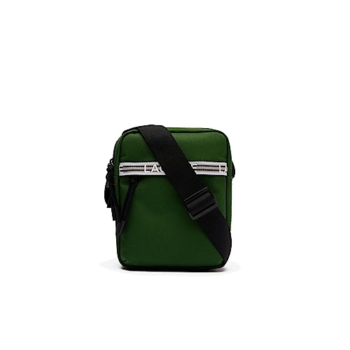 Lacoste Herren Beuteltasche VERTICAL CAMERA BAG,DUNKELGRÜN/SCHWARZ 
