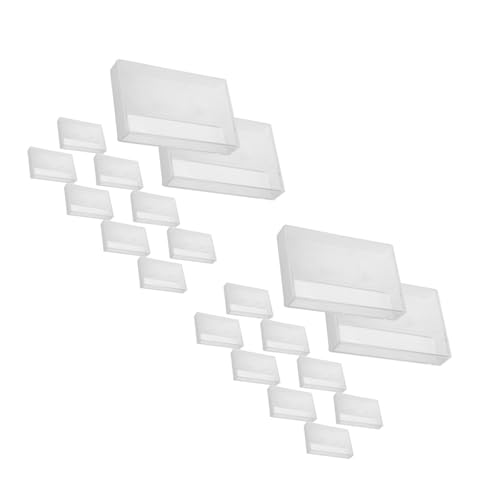 LOGOFUN 20PCS Audio Cassette Storage Cases Clear Music Casette Box Plastic Cassette Tape Holders for Home Voice Recording Art Collection Supplies