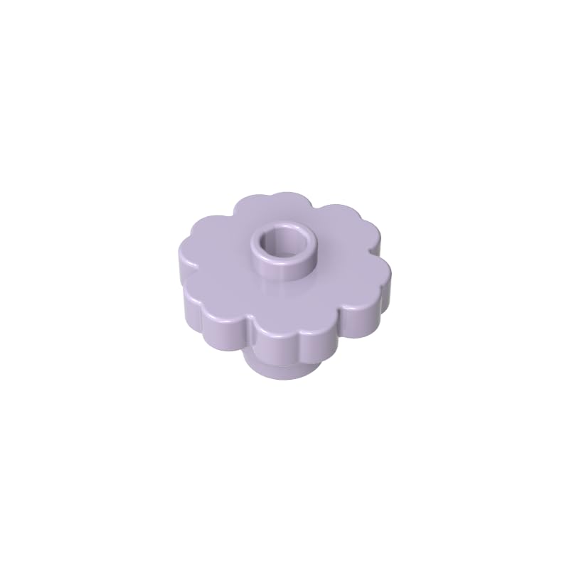4728 Ornaments Plant, Flower 2x2 - Round [Open Stud], pink purple, 50 PCS