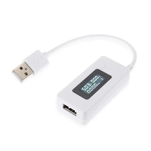 USBデジタル電圧計電流計DC電圧電流ボルトアンペア車載電話バッテリー容量インジケータメーターテスター検出器モニター(Type 4 White)