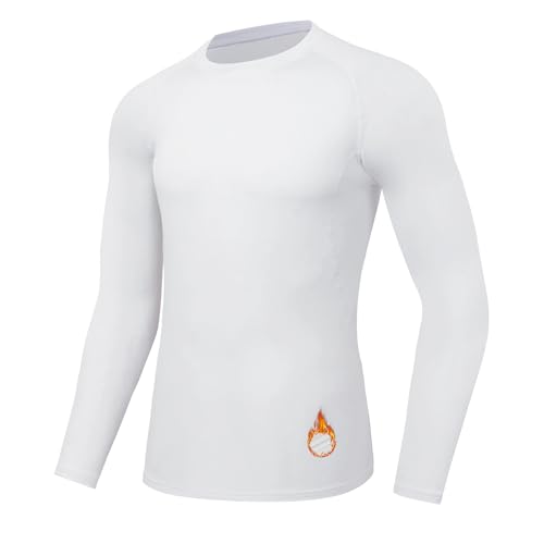 VanKee Camisetas Térmicas Hombre Ropa Térmica Hombre Transpirable Elasticidad Invierno Camisetas Térmicas Manga Larga Secado Rápido Ligereza Compresión Térmicas Cape Base para Esquí Ciclismo Viajar