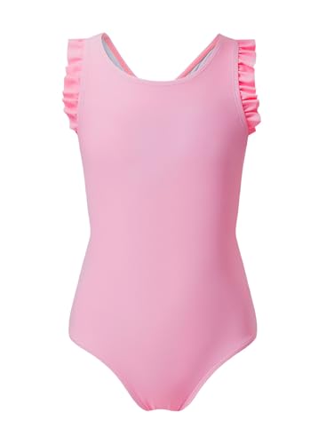 blibean Kid Girls Swimsuit One Piece Ruffle Sleeve Bathing Suits 6-15 Year