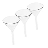 Kichvoe Lot De 3 Entonnoirs En Verre Triangulaires 60 Mm Entonnoirs De Filtration De Labor...