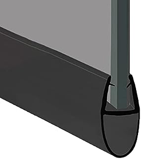 Shower or Bath Screen Door Seal | Fits 4, 5 or 6mm Glass | Round Bubble Shape Seals Gaps of Up to 12mm | 80cm, 90cm, 140cm, 2m or 2.6m Long | SEAL003 (90cm, Clear)