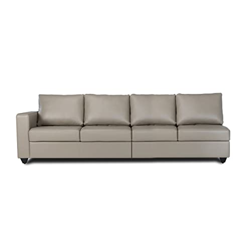 Image of Wakefit Sofa Set | 3 Year Warranty | Sofa 3 Seater, 3 Seater Sofa for Living Room, Wooden Sofa Set, 4 Seater + Right Aligned, Sofa for Living Room - Napper(Jindal : Cappuccino)