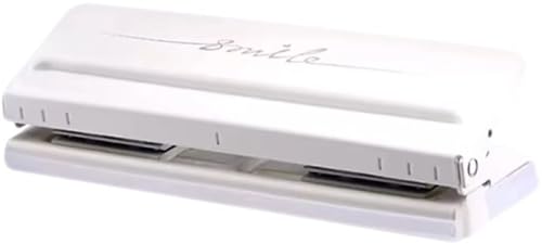 Hrzisda 穴あけパンチ ルーズリーフ穴パンチ 手帳 業務用 6ページの容量 六穴あけパンチ:用紙サイズガイド ダスターカバー付き バインダー式手帳用 A4/A5/B5サイズ/バイブルサイズ/ミニサイズ 調整可能 横ゲージ付 ルーズリーフ パンチ (ホ