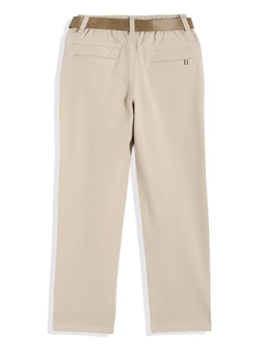Image of CAVIO Boys Stretchable Solid Regular Fit Trousers with Belt