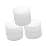 FIXOSHEE 3 piezas Unidades Botes Cosméticos Doble Capa Transparente con Tapa...