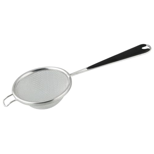 FACKELMANN FCK42312 Colador, Acero aleado, Negro, 19 x 7 x 3 cm