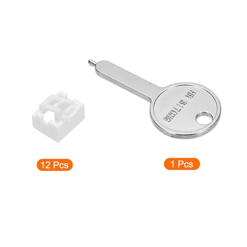 Bloqueadores de puertos RJ45 sourcing map blancos con llave de seguridad codificada de 12 piezas 3