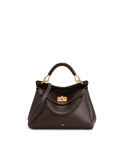 JW PEI Bolsa feminina Lucia Classic Top, Marrom escuro