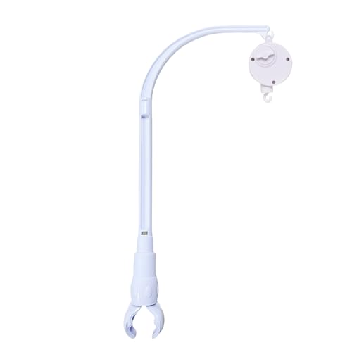 Accfore Soporte de brazo para cuna de bebé de 23", la parte de la garra se puede ajustar en ancho, juguetes de bricolaje, brazo móvil de cuna con caja de música, 1 cuenta (pack de 1), BC01