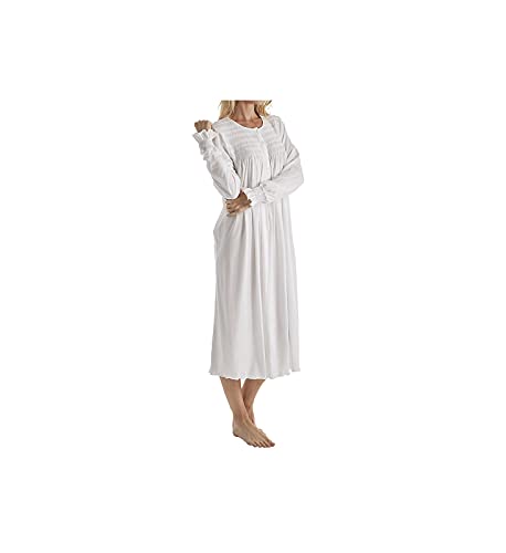 P-Jamas Women's Isabel Isabel Smocked Long Sleeve Nightgown