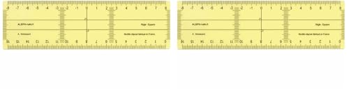 ALEPH Règle-Équerre 21cm, Double Graduation, Remplace Règle et Équerre, Pour Constructions : Perpendiculaires, Parallèles, Médiatrices, Symétries,...