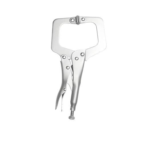 1PC 11in Heavy-Duty Locking C-Clamp Pliers Adjustable Welding Clamp Clip and Regular Tips Woodworking Welding Fixing Hand Tool