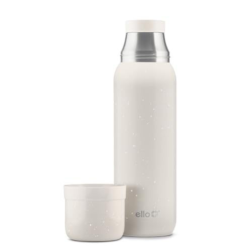 Comparison: Best Thermos For Hot Water 11 Ello Therma 32oz Insulated Stainless Steel Thermos for Hot & Cold Beverages with Leak Proof Lid & Built-in Cup, Triple Wall Insulation, Hot 24 Hrs, Perfect for Coffee,Tea, Dishwasher Safe, Cream