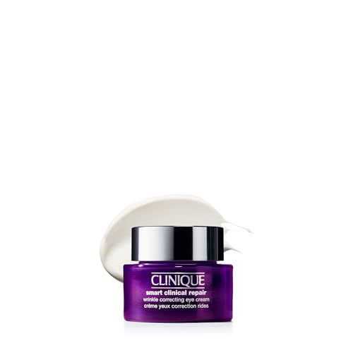 Clinique Smart Clinical Repair Crème Yeux Correctrice Anti-Rides à l'Acide Hyaluronique + Peptides | Anti-Âge, Hydratante + Décongestionnante, 15 ml