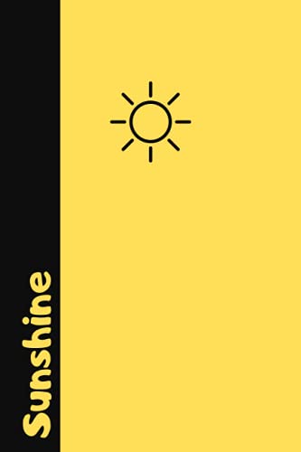 Notebook: Yellow Cover, Sun detailed, Journal. (Sunshine.): Size (6 x 9 inches) 120 Pages: Lined Paper