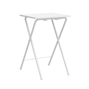 山善(YAMAZEN) 折りたたみテーブル 高さ70 傷・汚れ・水分・熱に強い 幅50×奥行48cm サイドテーブル ミニテーブル 完成品 ホワイト/ホワイト RYST5040H(WHWH2) テレワーク