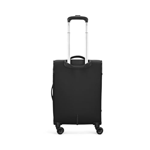 Image of Skybags Genesis Cabin Soft Luggage (55 Cm) | Soft Luggage Trolley with 8 Wheels and 3 Digit Combination Lock | Black | Unisex
