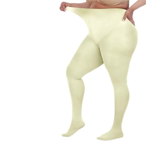 Image of LISSELE Opaque Plus Size Tights for Women - Microfiber, Run Resistant Toe Plus Size Stockings - Footed Tights Pack, 1X-8X
