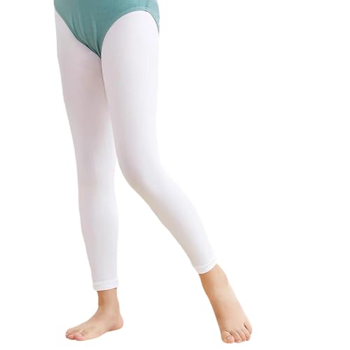 Carotoe - Leggings de baile transpirables para mejorar la comodidad en mallas de alta intensidad para niñas, niños y mujeres, leggings de ballet, blanco, XXL