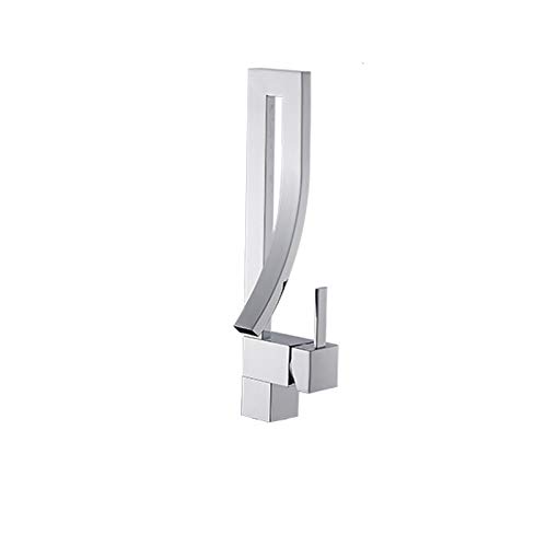Mitigeur de lavabo cascade en laiton pour robinet de salle de bains sur pont