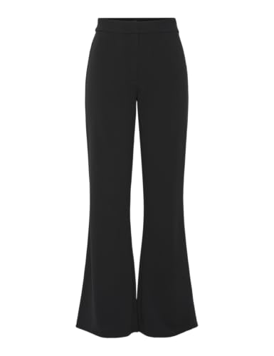 Pantalon évasé YAS Yasvictoria S pour femme couleur noire coupe Regular