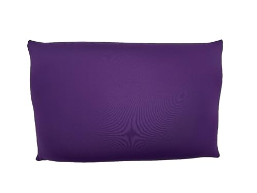 Mushy Pillows Luxurious Rectangle Microbead Pillow Moldable Support & Durability 17 X 10 (Deep Purple)