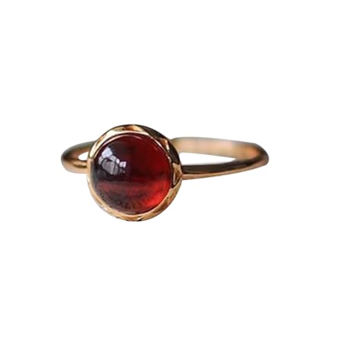 Bague grenat rouge naturel S925, cadeau précieux en jade véritable