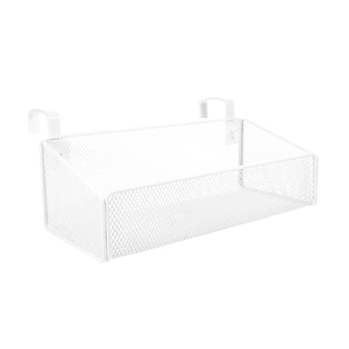 ARTIBETTER Compact Hanging Storage Basket for Phone Drinks Magazines Metal Mesh No Drill Installation for Home Dorm Office Use