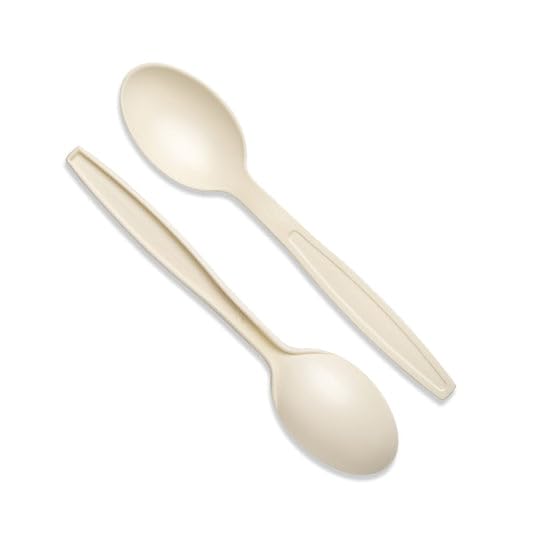 Cornstarch Spoons 200 Pack | Biodegradable Eco-Friendly Disposable Cutlery 7” (18cm) | Strong, Compostable & Plastic-Free | Perfect for Catering, Events & Daily Use